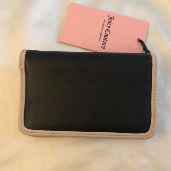 Juicy Couture Black Beige Spring Fling Slim Elongated Bifold Wallet NWT - Picture 6 of 14